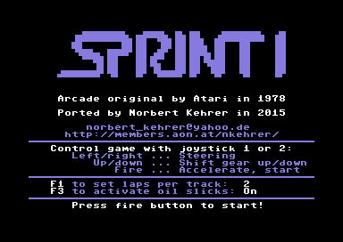 Norbert Kehrer's C64 Sprint 1 Port