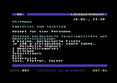 Norbert Kehrer's Commodore 64 Teletext Reader